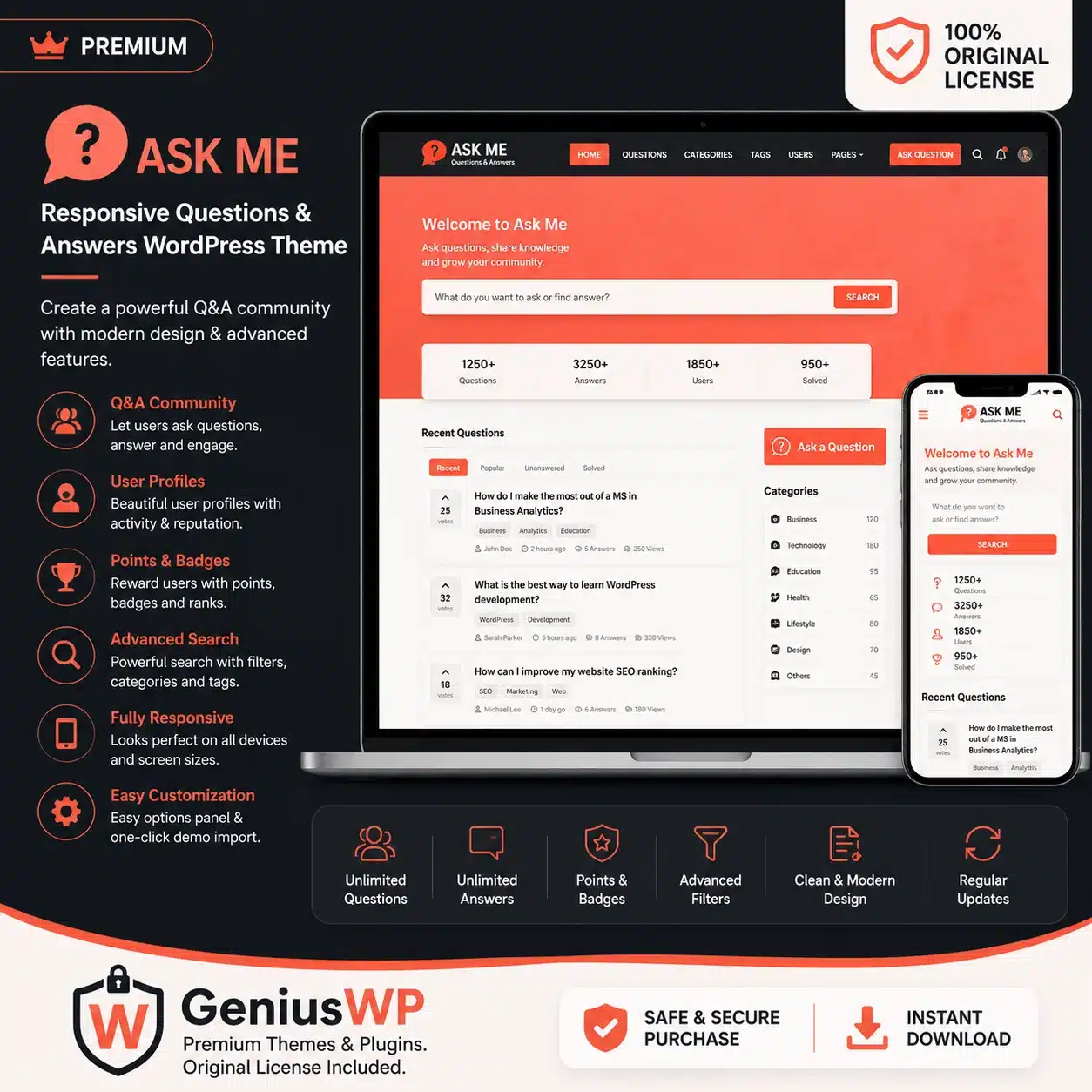 Ask Me – Responsive Questions & Answers WordPress