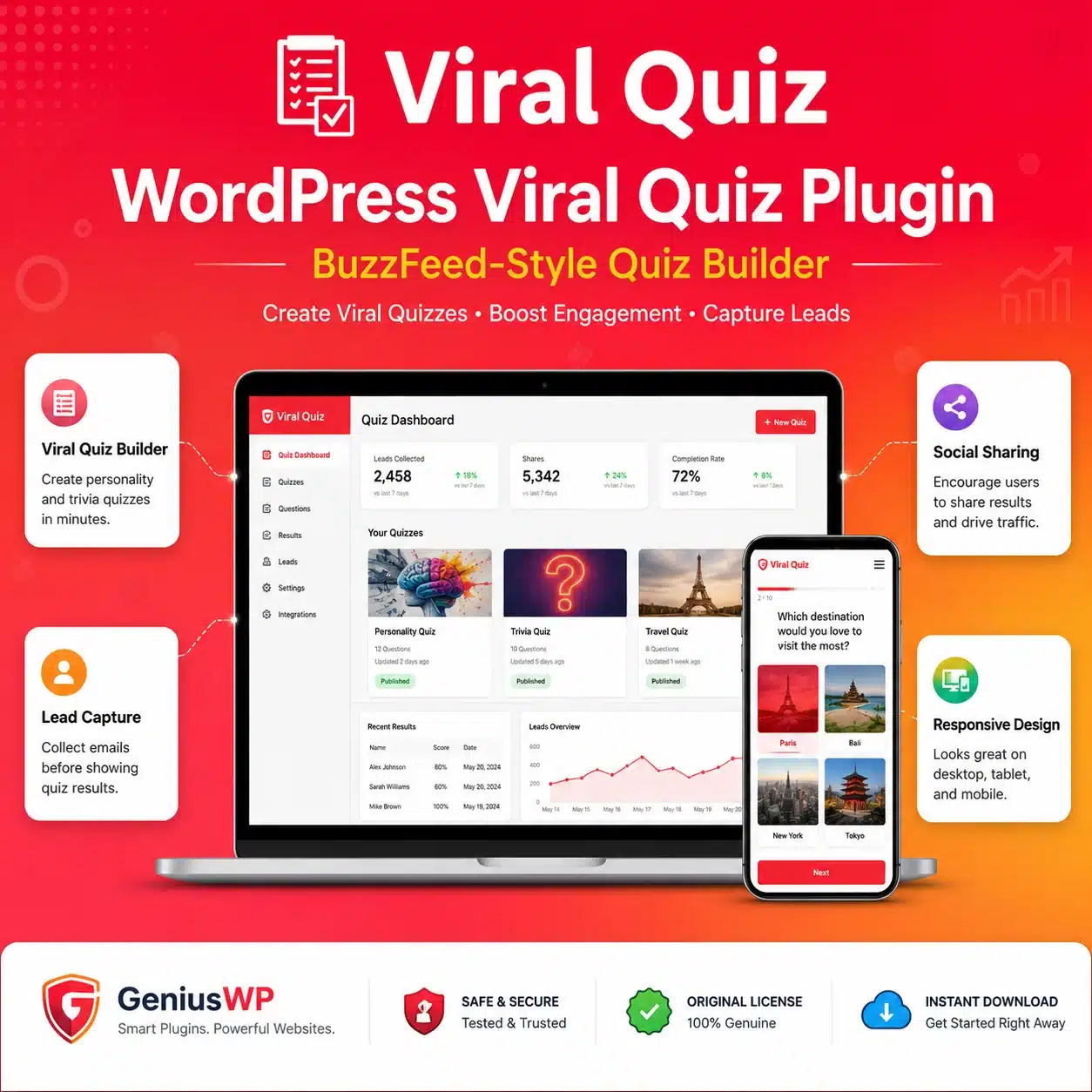 WordPress Viral Quiz Plugin – BuzzFeed Quiz Builder