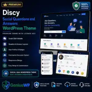 Discy – Social Questions and Answers WordPress Theme