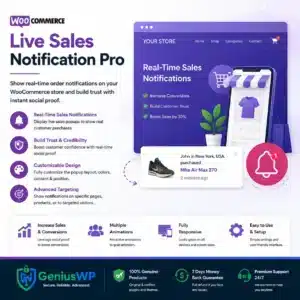 WooCommerce Live Sales Notification Pro