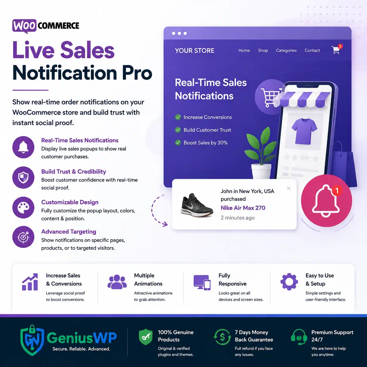 WooCommerce Live Sales Notification Pro