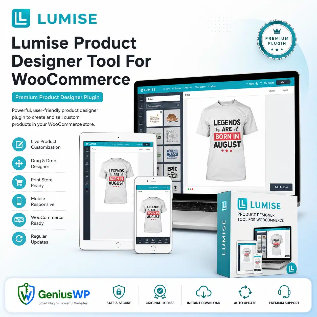 Lumise Product Designer Tool For Woocommerce
