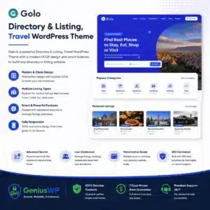 Golo – Directory & Listing, Travel WordPress Theme