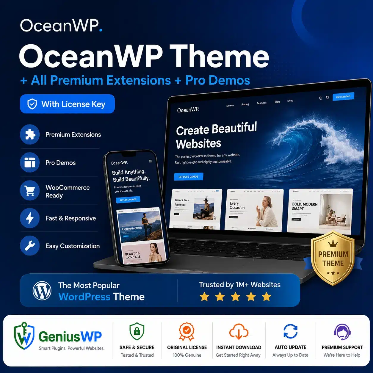 OceanWP Theme + All Premium Extension + Pro Demos