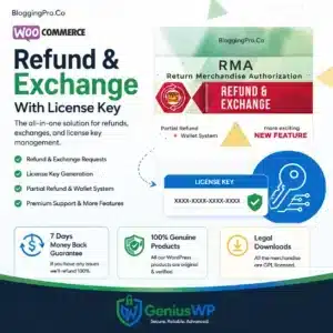 WooCommerce Refund And Exchange With License Key