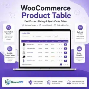 WooCommerce Product Table