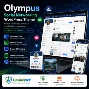Olympus – Social Networking WordPress Theme