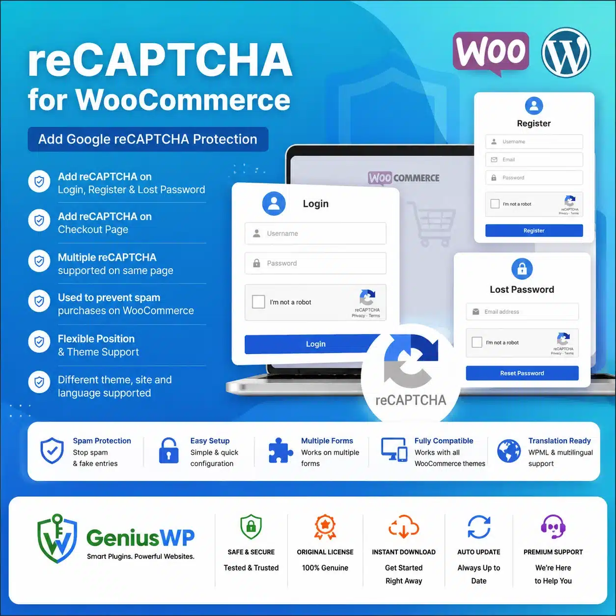 reCAPTCHA for WooCommerce