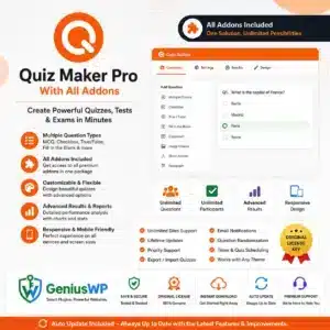 WordPress Quiz Maker Pro With Addons
