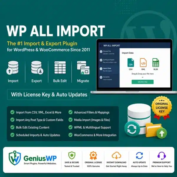 WP All Import Pro & Addons by GeniusWP