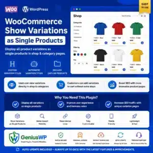 WooCommerce Show Variations as Single Products Plugin