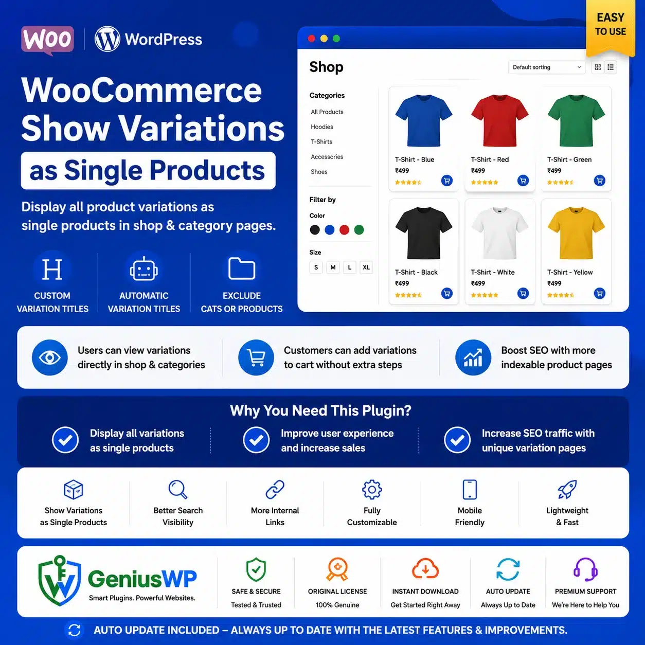 WooCommerce Show Variations as Single Products Plugin