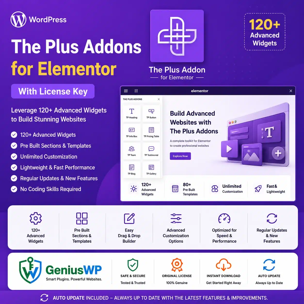 The Plus Addons for Elementor With License Key