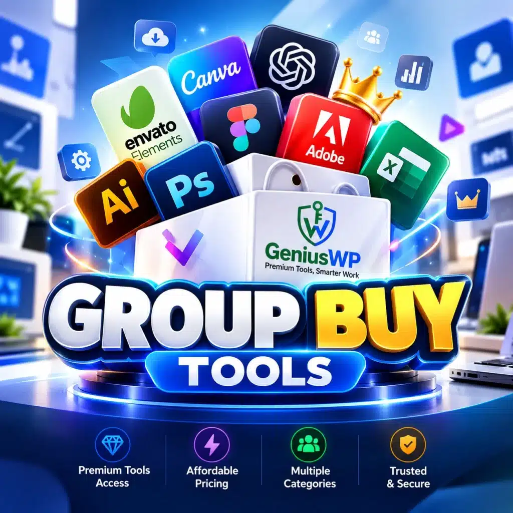 GeniusWP group buy tools marketplace with premium tool access